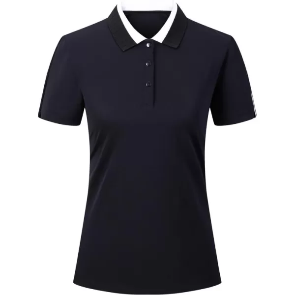 Alex Vando Women's Golf Shirts Moisture Wicking Short Sleeve Tops Solid Casual Shirts for Women