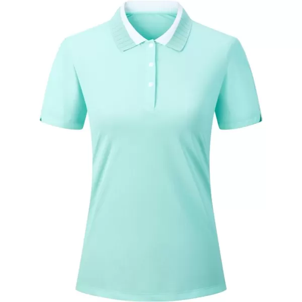 Alex Vando Women's Golf Shirts Moisture Wicking Short Sleeve Tops Solid Casual Shirts for Women