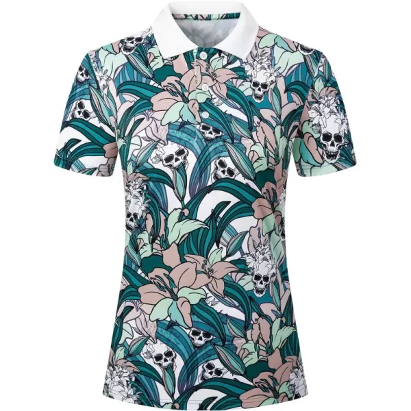 Alex Vando Women's Golf Shirts Moisture Wicking Short Sleeve Tops Solid Casual Shirts for Women