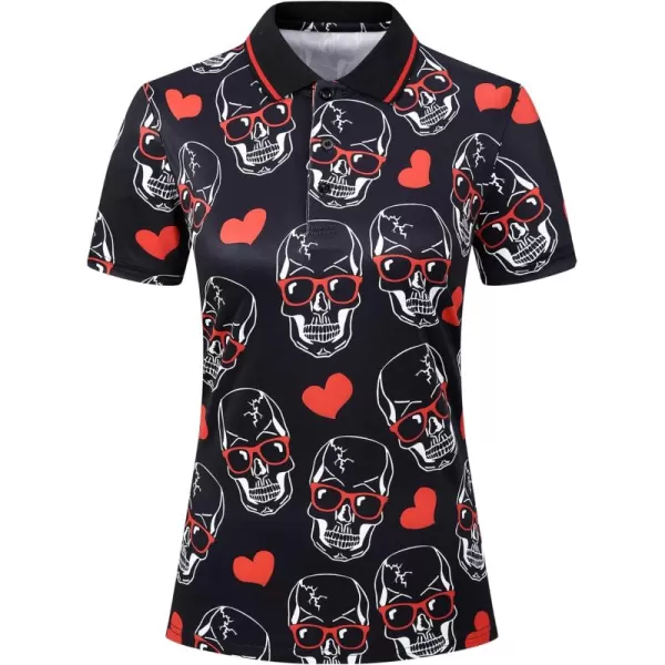 Alex Vando Women's Golf Shirts Moisture Wicking Short Sleeve Tops Solid Casual Shirts for Women