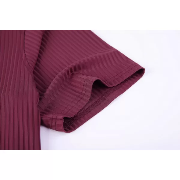 Alex Vando Mens Nylon 4-Way Stretch Dress Shirts Ribbed Knitted Shirt for Men