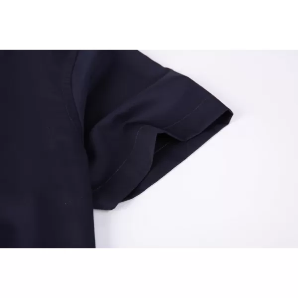 Alex Vando Mens Short Sleeve Dress Shirt Solid Rayon Button Down Shirt