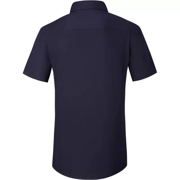 Alex Vando Mens Short Sleeve Dress Shirt Solid Rayon Button Down Shirt