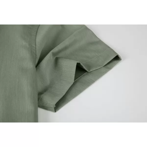 Alex Vando Mens Short Sleeve Dress Shirt Solid Rayon Button Down Shirt