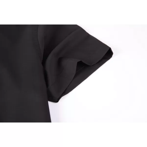 Alex Vando Mens Short Sleeve Dress Shirt Solid Rayon Button Down Shirt