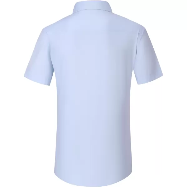 Alex Vando Mens Short Sleeve Dress Shirt Solid Rayon Button Down Shirt