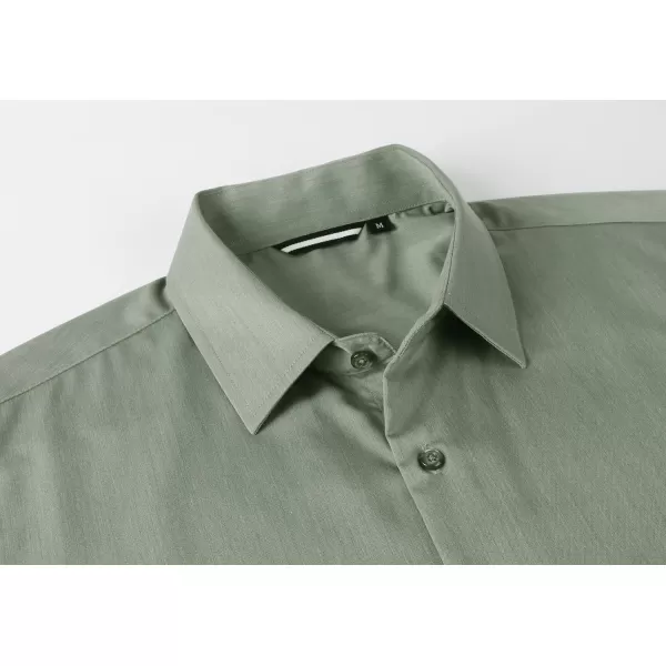 Alex Vando Mens Short Sleeve Dress Shirt Solid Rayon Button Down Shirt