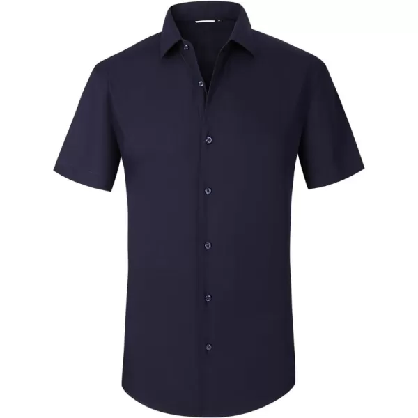 Alex Vando Mens Short Sleeve Dress Shirt Solid Rayon Button Down Shirt