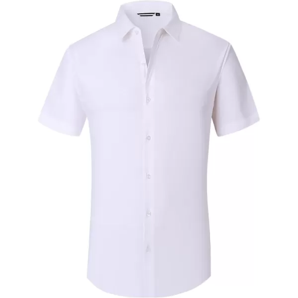 Alex Vando Mens Short Sleeve Dress Shirt Solid Rayon Button Down Shirt