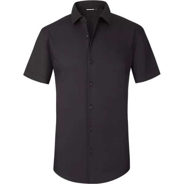Alex Vando Mens Short Sleeve Dress Shirt Solid Rayon Button Down Shirt