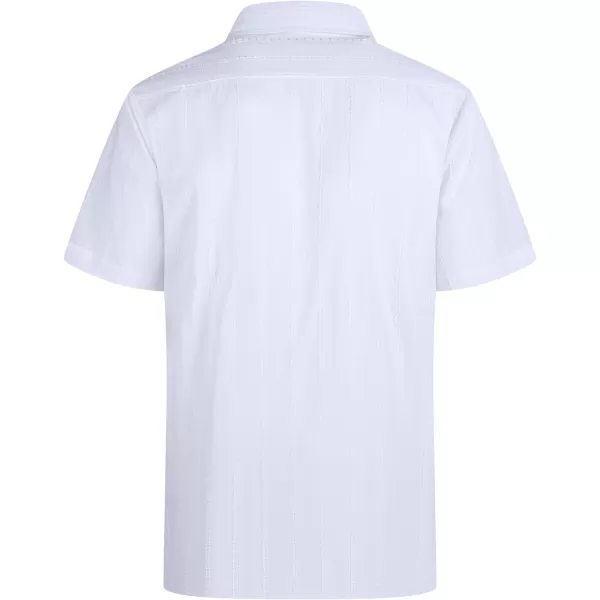 Alex Vando Mens Cotton Jacquard Camp Shirt Short Sleeve Summer Vocation Casual Shirts