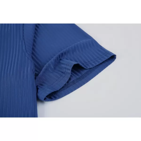Alex Vando Mens Nylon Dress Shirts 8-Way Stretch Wrinkle Free Moisture Wicking Ribbed Knitted Shirt for Men