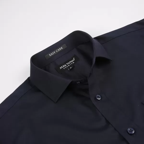 Alex Vando Mens Dress Shirts Wrinkle Free Regular Fit Stretch Rayon Bamboo Button Down Shirt