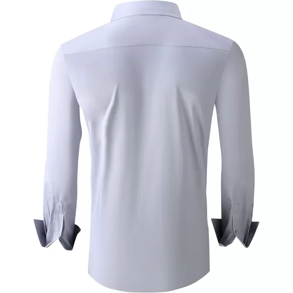 Alex Vando Mens Dress Shirts Wrinkle Free Regular Fit Stretch Rayon Bamboo Button Down Shirt