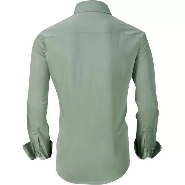 Alex Vando Mens Dress Shirts Wrinkle Free Regular Fit Stretch Rayon Bamboo Button Down Shirt
