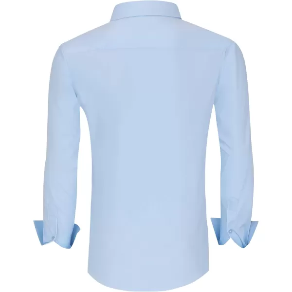 Alex Vando Mens Dress Shirts Wrinkle Free Regular Fit Stretch Rayon Bamboo Button Down Shirt
