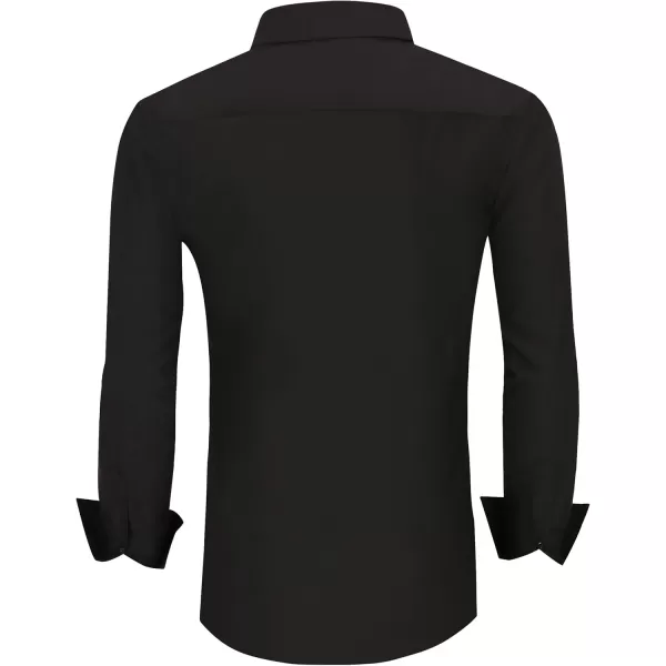 Alex Vando Mens Dress Shirts Wrinkle Free Regular Fit Stretch Rayon Bamboo Button Down Shirt