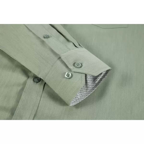 Alex Vando Mens Dress Shirts Wrinkle Free Regular Fit Stretch Rayon Bamboo Button Down Shirt