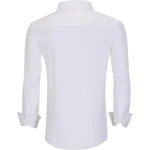 Alex Vando Mens Dress Shirts Wrinkle Free Regular Fit Stretch Rayon Bamboo Button Down Shirt