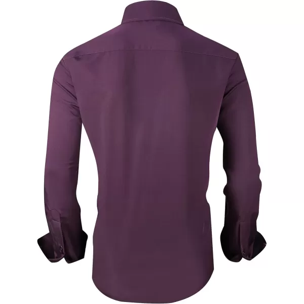 Alex Vando Mens Dress Shirts Wrinkle Free Regular Fit Stretch Rayon Bamboo Button Down Shirt