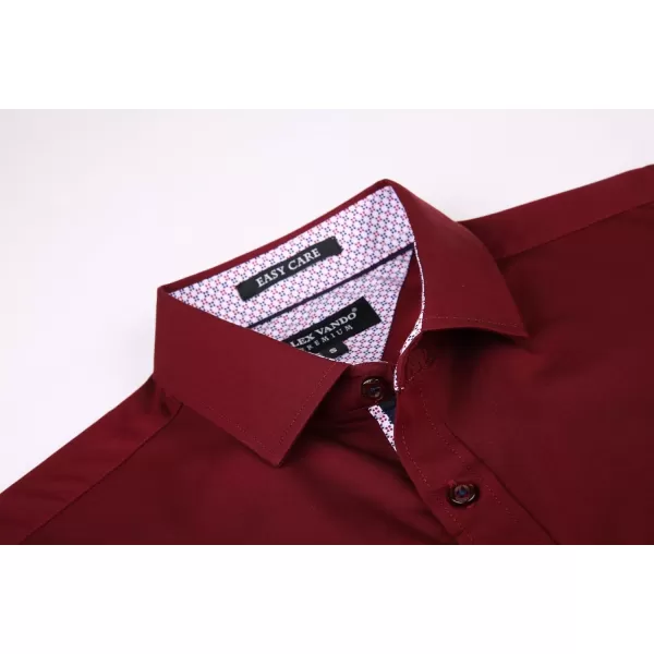 Alex Vando Mens Dress Shirts Wrinkle Free Regular Fit Stretch Rayon Bamboo Button Down Shirt