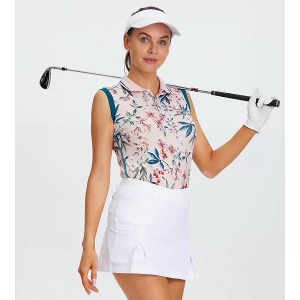 Alex Vando Women's Golf Shirts Moisture Wicking Lightweight Athletic Sports Polo Shirt