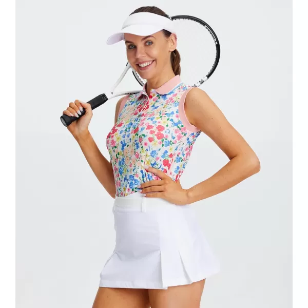 Alex Vando Women's Golf Shirts Moisture Wicking Lightweight Athletic Sports Polo Shirt