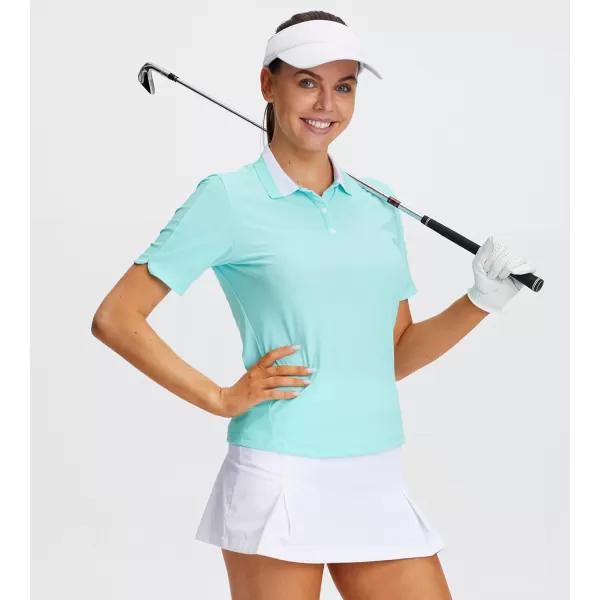 Alex Vando Women's Golf Shirts Moisture Wicking Lightweight Athletic Sports Polo Shirt