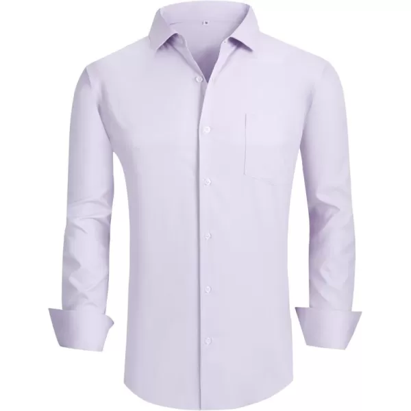 Alex Vando Mens Dress Shirts Wrinkle Free Regular Fit Stretch Rayon Bamboo Button Down Shirt