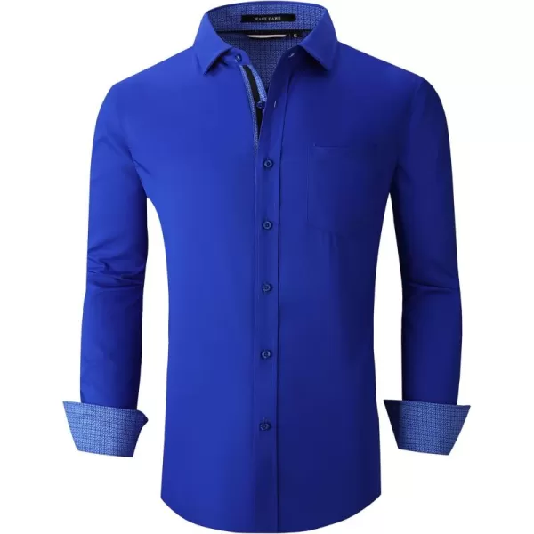 Alex Vando Mens Dress Shirts Wrinkle Free Regular Fit Stretch Rayon Bamboo Button Down Shirt