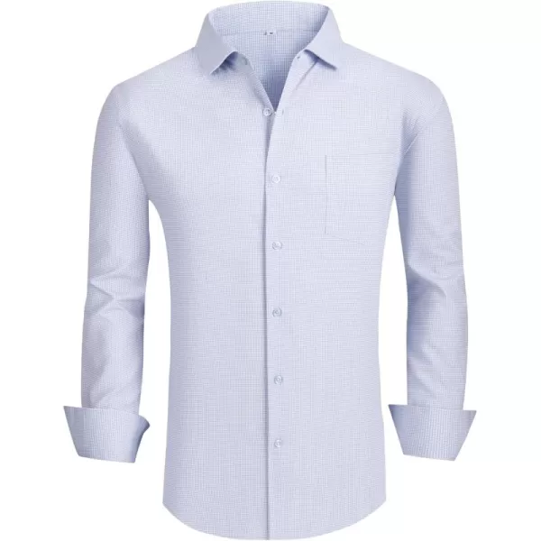 Alex Vando Mens Dress Shirts Wrinkle Free Regular Fit Stretch Rayon Bamboo Button Down Shirt