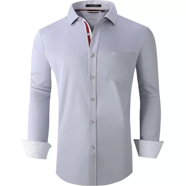 Alex Vando Mens Dress Shirts Wrinkle Free Regular Fit Stretch Rayon Bamboo Button Down Shirt
