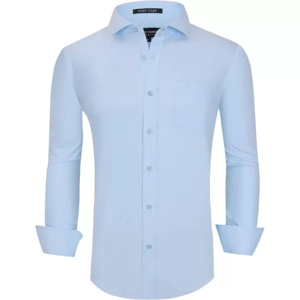 Alex Vando Mens Dress Shirts Wrinkle Free Regular Fit Stretch Rayon Bamboo Button Down Shirt
