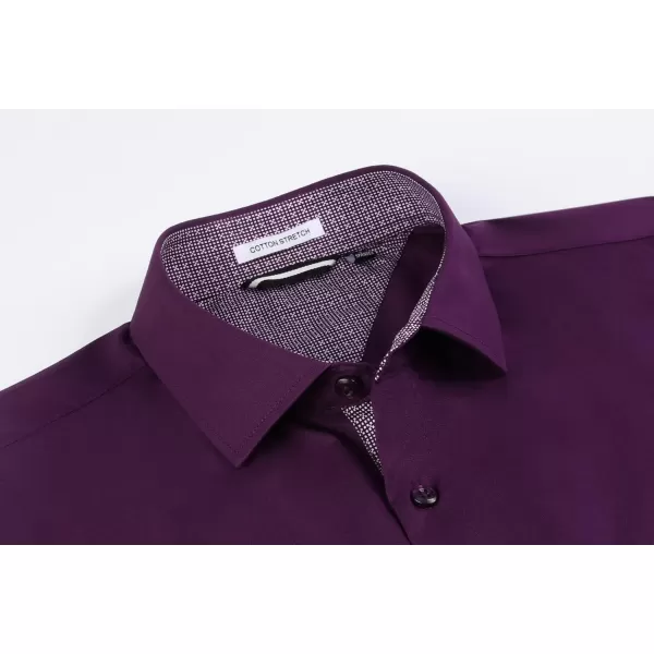 Alex Vando Mens Dress Shirts 4-Way Stretch Wrinkle Free Regular Fit Short Sleeve Men Button Down Shirt