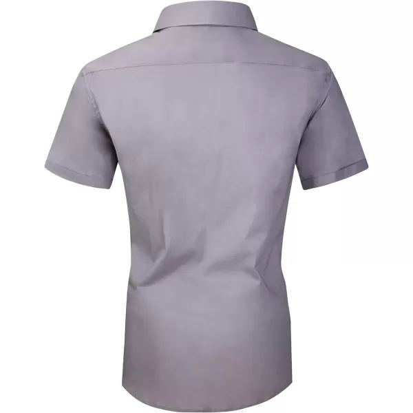 Alex Vando Mens Dress Shirts 4-Way Stretch Wrinkle Free Regular Fit Short Sleeve Men Button Down Shirt