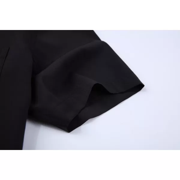 Alex Vando Mens Dress Shirts 4-Way Stretch Wrinkle Free Regular Fit Short Sleeve Men Button Down Shirt