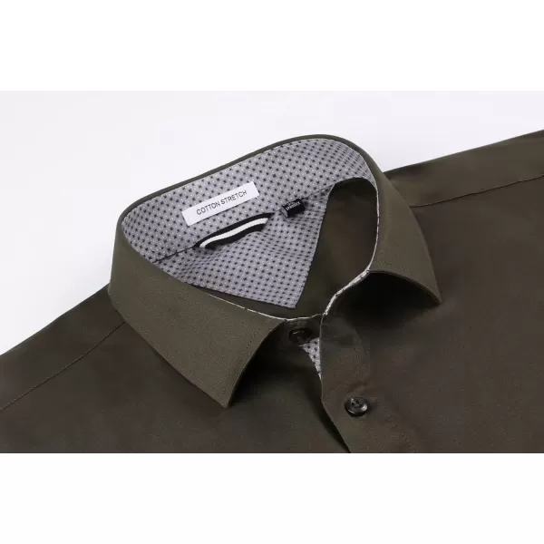Alex Vando Mens Dress Shirts 4-Way Stretch Wrinkle Free Regular Fit Short Sleeve Men Button Down Shirt