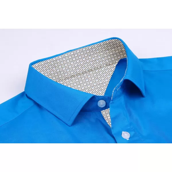 Alex Vando Mens Dress Shirts 4-Way Stretch Wrinkle Free Regular Fit Short Sleeve Men Button Down Shirt