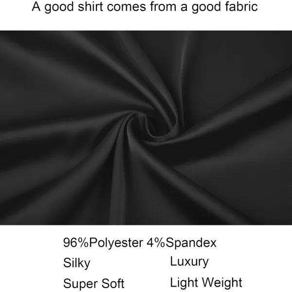 Alex Vando Mens Luxury Satin Dress Shirt Long Sleeve Silk Shiny Sateen Party Shirt