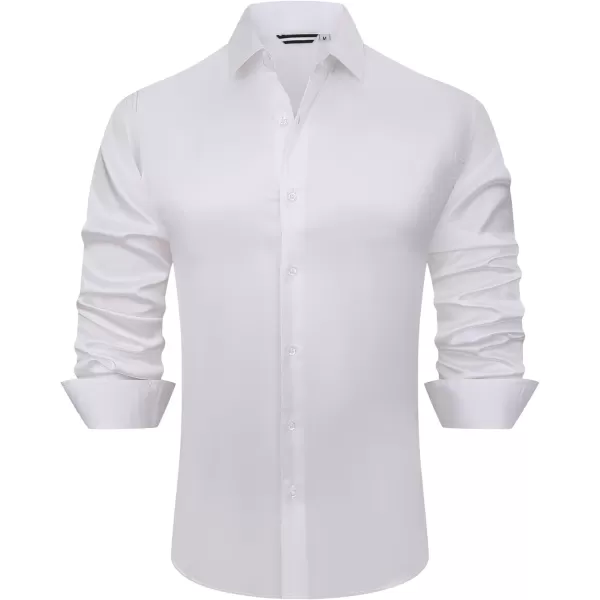Alex Vando Mens Luxury Satin Dress Shirt Long Sleeve Silk Shiny Sateen Party Shirt