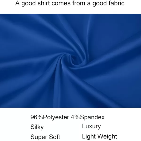 Alex Vando Mens Luxury Satin Dress Shirt Long Sleeve Silk Shiny Sateen Party Shirt