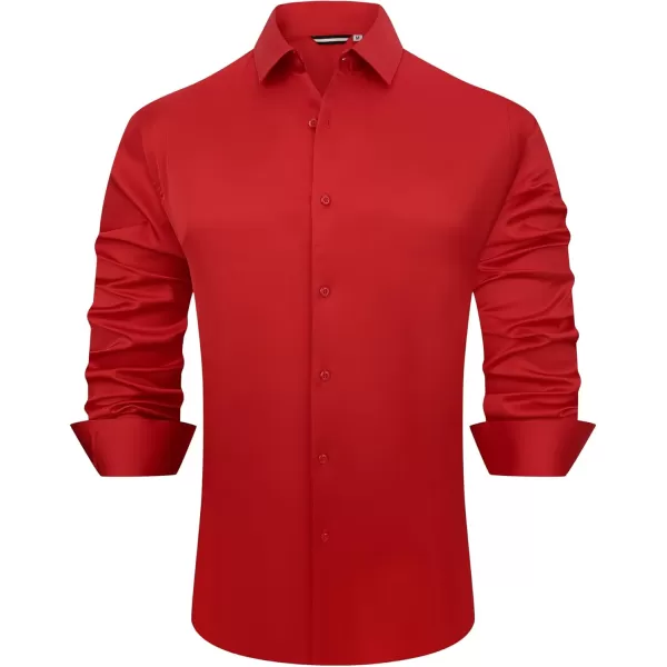 Alex Vando Mens Luxury Satin Dress Shirt Long Sleeve Silk Shiny Sateen Party Shirt