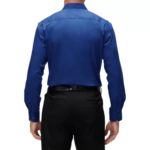 Alex Vando Mens Dress Shirt Long Sleeve Solid Cotton Stretch Button Down Shirt