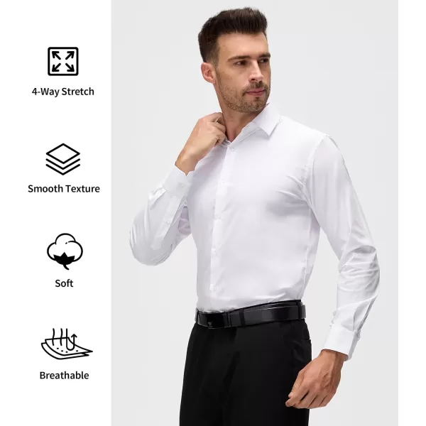 Alex Vando Mens Dress Shirt Long Sleeve Solid Cotton Stretch Button Down Shirt