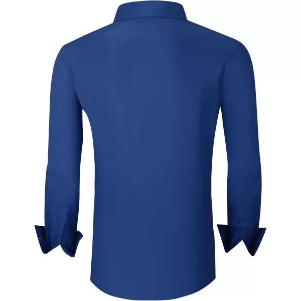 Alex Vando Mens Dress Shirt Long Sleeve Solid Cotton Stretch Button Down Shirt