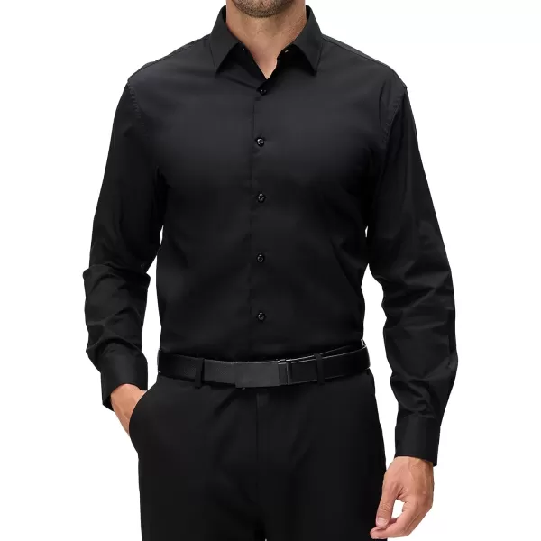 Alex Vando Mens Dress Shirt Long Sleeve Solid Cotton Stretch Button Down Shirt