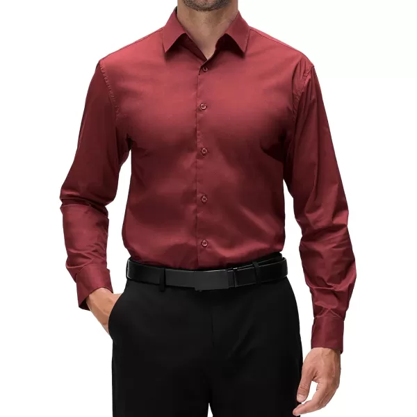 Alex Vando Mens Dress Shirt Long Sleeve Solid Cotton Stretch Button Down Shirt