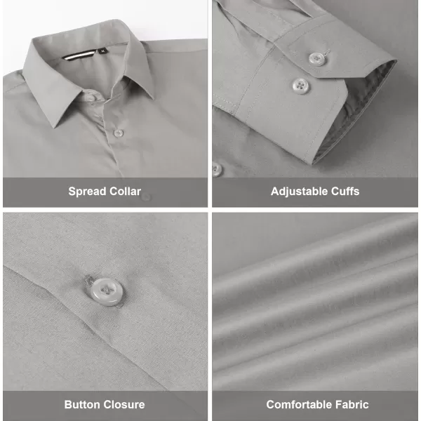 Alex Vando Mens Dress Shirt Long Sleeve Solid Cotton Stretch Button Down Shirt