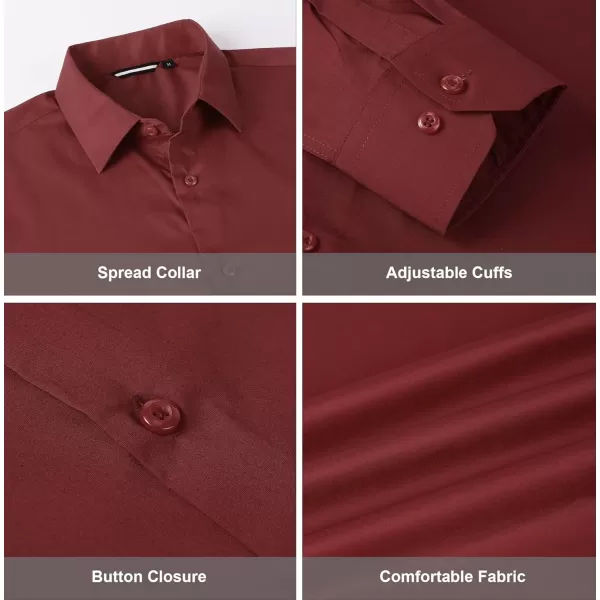 Alex Vando Mens Dress Shirt Long Sleeve Solid Cotton Stretch Button Down Shirt