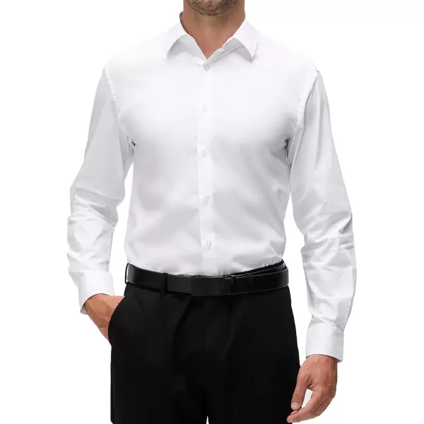 Alex Vando Mens Dress Shirt Long Sleeve Solid Cotton Stretch Button Down Shirt